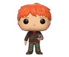 Funko w Figurine Pop Vinyle-Harry Potter-Ron Weasley with Scabbers, 14938, Multicolore, Standard