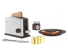 KidKraft 63373 Espresso Ensemble grille-pain en bois pour enfant Accessoire pour cuisine fictive