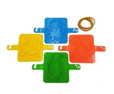Top Race Kids Sand Print Stamps Mold Play Toy Set - Moules cinétiques de plage - Jouets pour enfant enfant en bas âge Kid Garçons Filles - Bac à sable ou artisanat dargile, multicolore