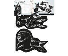 Maildor AD034O - Un sachet M Design 2 planches stickers muraux 25x35 cm, Animaux de la forêt