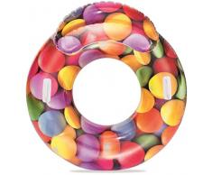 Bestway, Schwimmringsessel 43186 Candy Delight Lounge Fauteuil Flottant Multicolore, BW43186