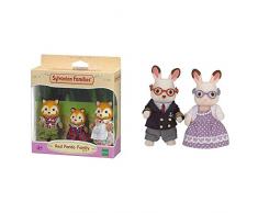 SYLVANIAN FAMILIES - 5215 - Panda Roux - Mini-Poupée & Les Grands-Parents Lapin Chocolat Families Mini-poupées et Figurines, 5190, Multicolore, Norme