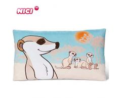 NICI- Coussin Suricate en Peluche rectangulaire, 44970, Multicolore