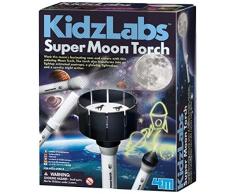 4M KidzLabs: Lampe DE Poche Super - Lune, Instructions incluses, Fonctionne sur Piles Boutons 3x1.5V AG13 (INCL.), en boîte, 8+