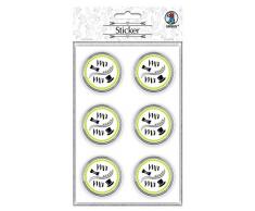 Ursus 59530003F Lot de 24 Autocollants pour Mariage avec Inscription Mr & Mr, Autocollant et décoré de Films Diamètre env. 4,8 cm, Multicolore