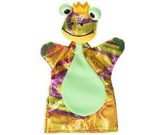 Moravská ústredna 22058 Une Grenouille Prince 27 cm, marionnettes à Main, Multicolore
