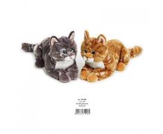 Lelly allongé 30 cm Jouet en Peluche pour Chat (Marron)