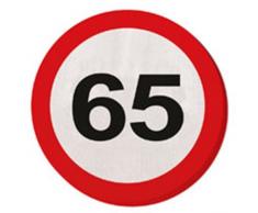 Creative Traffic Sign fête danniversaire Serviettes de Table (Lot de 20) – 65e Anniversaire
