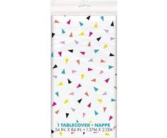 Unique Party 73143-Nappe en Plastique-2,13 m x 1,37 m-Fête dAnniversaire à thème Confettis, 73143
