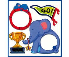 Legler Small Foot Autocollants déco «Toise Basket», Plastique, Multicolore, 170.00 x 32.00 x 0.20 cm