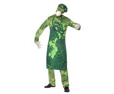 Smiffys Costume homme risque biologique, Vert, avec pantalon, haut, tablier, chapeau, ma