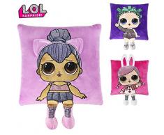 Cerdá-2200-4481 Lol Surprise Coussin en Velours gaufré, Multicolore (2200-4481)