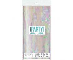 Unique Party 53933 Nappe en plastique irisé 2,4 x 1,2 m