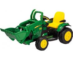 Peg Perego- John Deere Loader Tracteur avec Pelleteuse, OR0068, Vert-Jaune