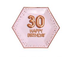 Neviti 773208 Glitz & Glamour Assiette Grand format Rose & Or Rose 30 ans