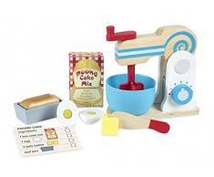 Melissa & Doug- Ensemble en Bois avec Batteur pour Faire Un Gâteau 11 Pièces, 19840