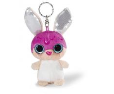 NICI - Porte-Clés Peluche Lapin NICIdoos - Grands Yeux Brillants - Collection Sirup - Tofflemoffle Classic - Taille 9 cm