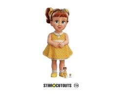 Star Cutouts SC1362 Gabby Doll Découpe taille réelle 164 cm de haut avec bureau gratuit en carton Standee Robe Jaune Toy Story 4 Multicolore