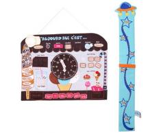Ludi - L1019 - Jouet déveil - Panneau Calendrier Gourmandise Garçon + Toise Offerte