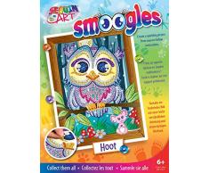 MAMMUT 8321812 Sequin Art Tableau à sequins Motif Chouette et hiboux Ensemble complet avec cadre en polystyrène, motif de paillettes, paillettes, instructions de montage pour enfants à partir de 6 ans