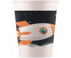 Procos 90621 Lot de 8 Mugs en Carton Noir/Blanc