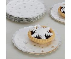 Ginger Ray CM-424 Assiettes en papier métallisé avec pâte à tarte à la hache