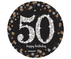 amscan 110297 33 cm Or Celebration 50e Table Vaporisateur