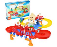 Eddy Toys 8711252860121 Train à Batterie pour Enfants avec Station Accessoires et Personnage, 36 pièces, Multicolore