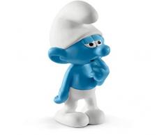 Schleich- Figurine Schtroumpf Maladroit The Smurfs, 20810, Bleu
