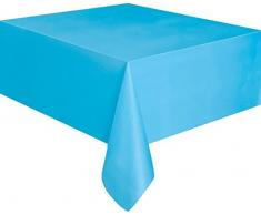 Unique Party 50393 - Nappe en Plastique Bleue de Bébé 2,74 m x 1,37 m