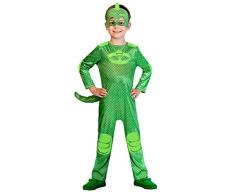 Amscan - PJMASQUES GLUGLU-Gekko - Deguisement - Mixte Enfant - Vert - 7-8 ans, 9902958