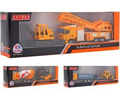 Globo Toys 37486 3 Assortis Spidko moulé sous Pression camions