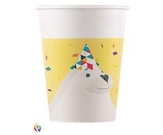 Procos PR85651 Lot de 8 gobelets en papier Multicolore