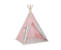 Fun with Mum Tee-Mat-CLO-ROS Tipi Set avec Tapis de Sol Motif Roses nuageuses