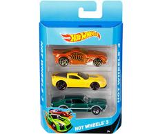 Hot Wheels Coffret 3 véhicules, jouet pour enfant de petites voitures miniatures, modèle aléatoire, K5904