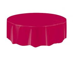 Unique Party - 50020 - Nappe Ronde en Plastique - 2,13 m - Bordeaux