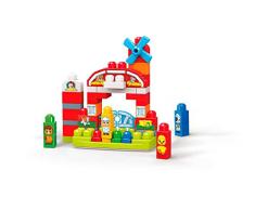 Mega Bloks First Builders La Ferme Musicale, animaux et sons, jeu de blocs de construction, 46 pièces, jouet pour bébé et enfant de 1 à 5 ans, GCT50