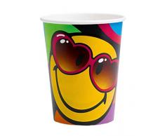 amscan - 552427 - 8 Gobelets Smiley Express - 266 ML