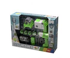 cpa toy group trading s.l. - Camion Poubelle avec Son et Montage électrique, Radio Control, Couleur Vert (CPAToy Group S.L. 7838041M)