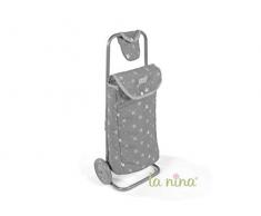 La Nina-62095 Chariot de courses à jouets Gris 28 x 59 x 16,5 cm (62095)