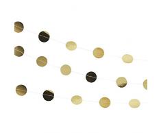 Ginger Ray Guirlande de confettis en forme de cercle doré pour fête de Noël, mariage