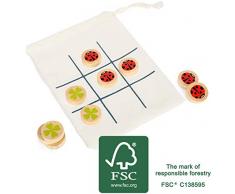 Small Foot 12019 Tic Tac Toe Jouet de Voyage en Bois certifié FSC 100 % pour Grand et Petit Modèle pour Voyage dans Sac Jouets Multicolore