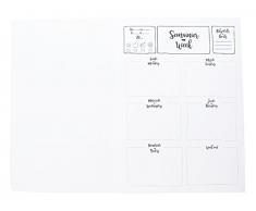 Maildor GB034C - Un semainier Gamme blanche 52 feuilles 30x40 cm papier Clairefontaine 90g