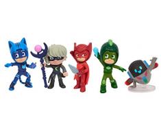 Simba PJ Masks Jeu de Figurines Pyjamasques et méchants / 5 Figurines daction / 8 cm, pour Enfants âgés de 3 Ans et Plus