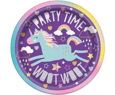 Unique Party 72494- Assiettes en Carton - 17.1 cm