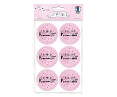 Ursus 59510009F Lot de 24 Autocollants pour Invitation à ma Communion, diamètre env. 4,8 cm, Rose