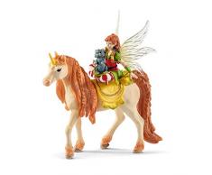 Schleich- Figurine Fée Marween avec Une Licorne Scintillante bayala, 70567, Multicolore