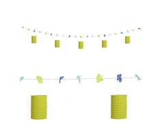 Widmann Generique - Guirlande Fleurs lanternes Verte Jaune 3 m