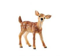 Schleich- Figurine Faon de Virginie Wild Life, 14820, Multicolore