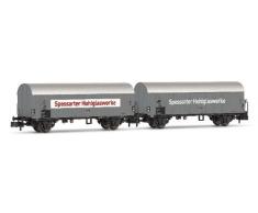 Arnold - HN6242 - Modélisme Ferroviaire - Coffret de 2 Wagons Couverts Type TNFHS Spessarter Hohlglaswerke DB